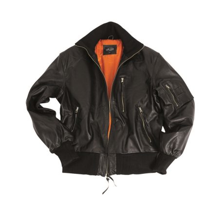 GERMAN BLACK LEATHER FLIGHT JACKET