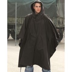 BLACK RIPSTOP PONCHO