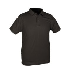 BLACK TACTICAL SHORT SLEEVE POLO SHIRT QUICKDRY