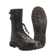 French Action Leather Combat Boots